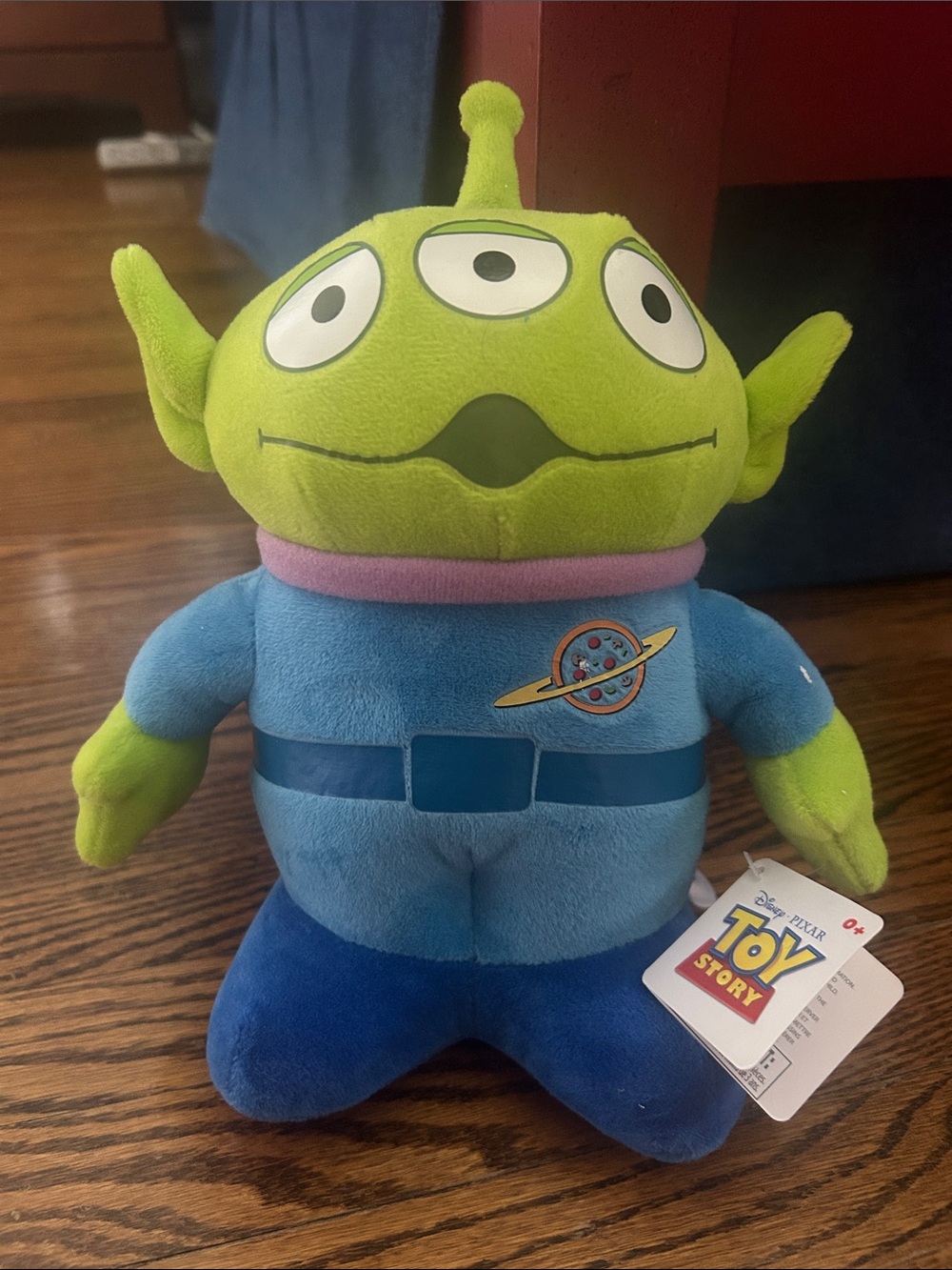 Disney Three-Eyed Alien Plush in Green and Blue with Pink Collar